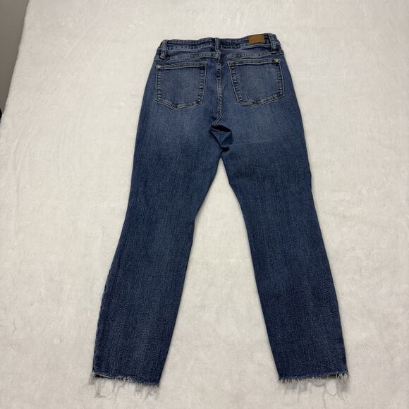 Judy Blue Beverly Vintage Relaxed Fit Distressed Raw Hem Jeans Womens Size 5/27 - Picture 14 of 14